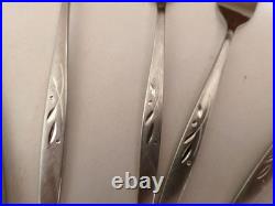 67 Pc Onieda Will O' Wisp Stainless Flatware Set For 12 + Heirloom Cube Mark