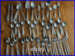 67 Pcs Oneida Twin Star Community Stainless Vtg Betty Crocker Flatware