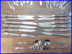 67 Pieces Rogers 1881 Stainless Oneida ltd Twilight Flatware Service for 12 +