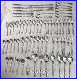 68 Piece Set Oneida Community Stainless Steel Brahms Flatware Forks Spoons Etc
