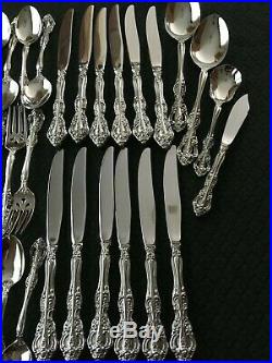 68 Pieces Full 5 Piece Service For 12 Oneida Michelangelo Stainless with 8 Hostess