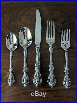 68 piece Service for 12 Michelangelo by Oneida USA Stainless Steel Flatware