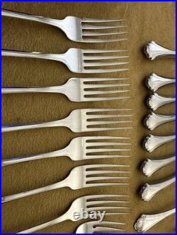 (7) 4 Piece Settings (withteaspoons) +serv ONEIDA Falkirk Stainless Steel Flatware