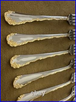 (7) DINNER FORKS Oneida Community GOLDEN BELLE ROSE Stainless Flatware