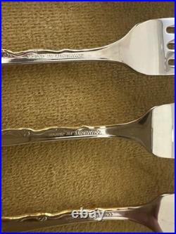 (7) DINNER FORKS Oneida Community GOLDEN BELLE ROSE Stainless Flatware
