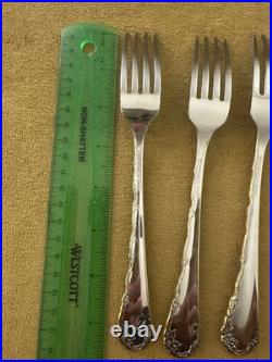 (7) DINNER FORKS Oneida Community GOLDEN BELLE ROSE Stainless Flatware