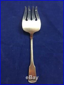 7 Oneida American Colonial Dinner Salad Serving Fork Stainless Cube Mark Lot
