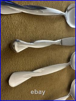 (7) Pc Serving Set ONEIDA USA TORSADE Stainless Flatware Glossy