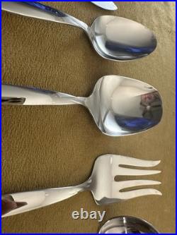 (7) Pc Serving Set ONEIDA USA TORSADE Stainless Flatware Glossy