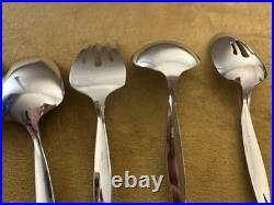 (7) Pc Serving Set ONEIDA USA TORSADE Stainless Flatware Glossy