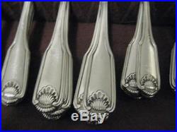 70 Pc Set Of Oneida Classic Shell Heirloom Cube Mark Stainless Flatware For 12