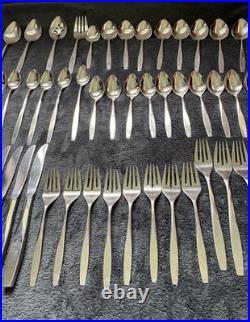 71 Pc Vintage Oneida LTD Stainless Flatware Set USA Silverware Lot