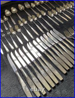 71 Pc Vintage Oneida LTD Stainless Flatware Set USA Silverware Lot