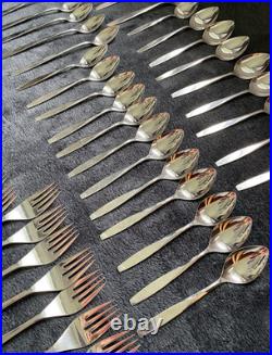 71 Pc Vintage Oneida LTD Stainless Flatware Set USA Silverware Lot