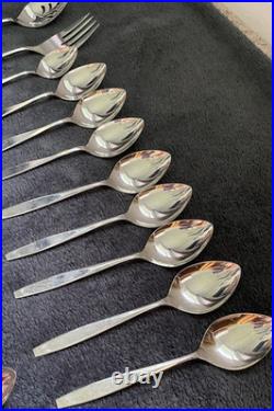 71 Pc Vintage Oneida LTD Stainless Flatware Set USA Silverware Lot