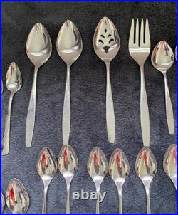 71 Pc Vintage Oneida LTD Stainless Flatware Set USA Silverware Lot