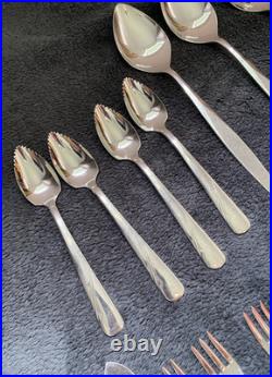 71 Pc Vintage Oneida LTD Stainless Flatware Set USA Silverware Lot