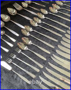 71 Pc Vintage Oneida LTD Stainless Flatware Set USA Silverware Lot