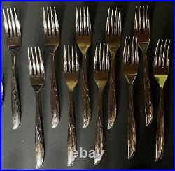 72 Pc MCM Oneida Community Stainless Flatware Set Twin Star Atomic Starburst VTG