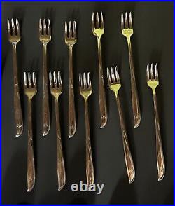 72 Pc MCM Oneida Community Stainless Flatware Set Twin Star Atomic Starburst VTG