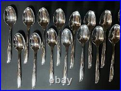 72 Pc MCM Oneida Community Stainless Flatware Set Twin Star Atomic Starburst VTG