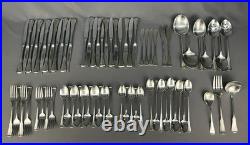 72 Pc Oneida Community PATRICK HENRY Mixed Stainless Flatware Set