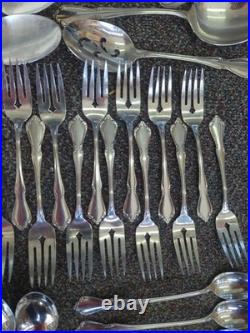 72 Pc Oneida Craft Chateau Stainless Steel Flatware Set
