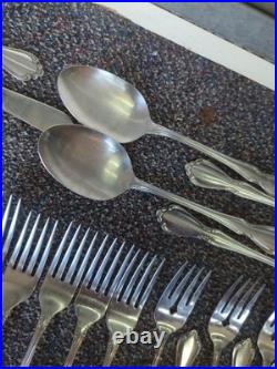 72 Pc Oneida Craft Chateau Stainless Steel Flatware Set