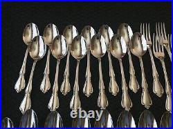 72 Pcs! Serves 12 Chateau Oneidacraft Deluxe Stainless with24 Teaspoons Free Ship