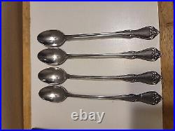 72 Pieces 1881 Rogers Oneida USA Stainless Flatware Set ARBOR ROSE TRUE ROSE