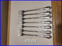 72 Pieces 1881 Rogers Oneida USA Stainless Flatware Set ARBOR ROSE TRUE ROSE