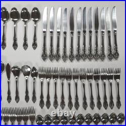 73 Pcs Oneida BRAHMS Community Stainless Steel Flatware Set Service For 12