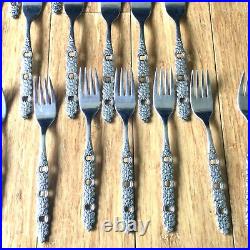 74 Vintage piece set of Oneida Community Viola Viola stainless flatware