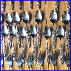 74 Vintage piece set of Oneida Community Viola Viola stainless flatware