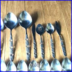 74 Vintage piece set of Oneida Community Viola Viola stainless flatware