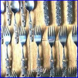 74 Vintage piece set of Oneida Community Viola Viola stainless flatware