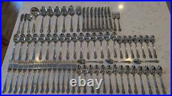 74 x Oneida Craft Deluxe Stainless Chateau Flatware Spoons Forks Knives Serving