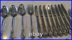 74 x Oneida Craft Deluxe Stainless Chateau Flatware Spoons Forks Knives Serving