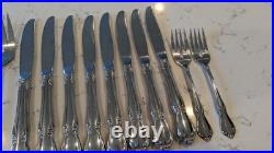 74 x Oneida Craft Deluxe Stainless Chateau Flatware Spoons Forks Knives Serving
