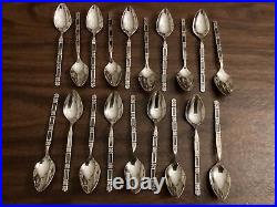75 Pcs/Serves For 10 Madrid BlackAccent OneidaCommunity Stainless with19 teaspoons
