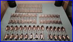 75 Pieces Oneida Dover Stainless Flatware Cube Mark Glossy