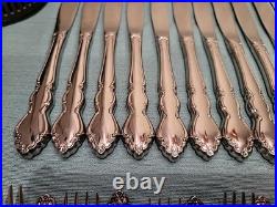 75 Pieces Oneida Dover Stainless Flatware Cube Mark Glossy