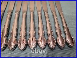 75 Pieces Oneida Dover Stainless Flatware Cube Mark Glossy
