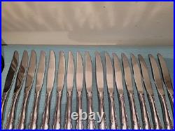 75 Pieces Oneida Dover Stainless Flatware Cube Mark Glossy