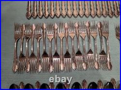 75 Pieces Oneida Dover Stainless Flatware Cube Mark Glossy
