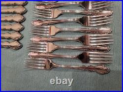 75 Pieces Oneida Dover Stainless Flatware Cube Mark Glossy