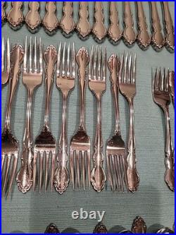 75 Pieces Oneida Dover Stainless Flatware Cube Mark Glossy