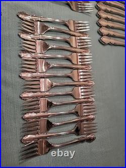 75 Pieces Oneida Dover Stainless Flatware Cube Mark Glossy