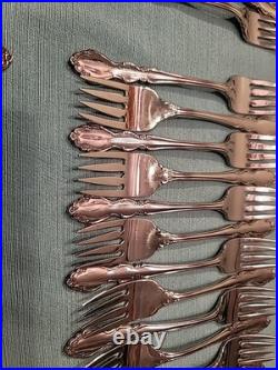 75 Pieces Oneida Dover Stainless Flatware Cube Mark Glossy