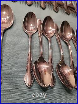 75 Pieces Oneida Dover Stainless Flatware Cube Mark Glossy